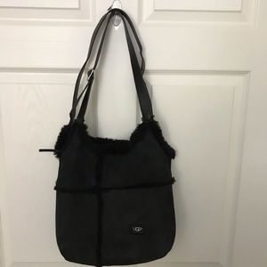 Black Suede/Shearling UGG Purse